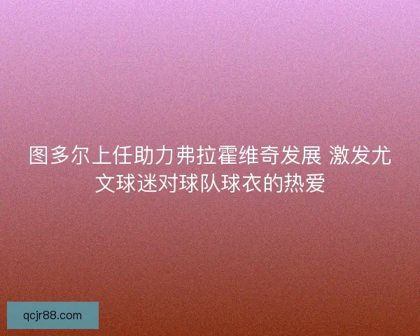 图多尔上任助力弗拉霍维奇发展 激发尤文球迷对球队球衣的热爱